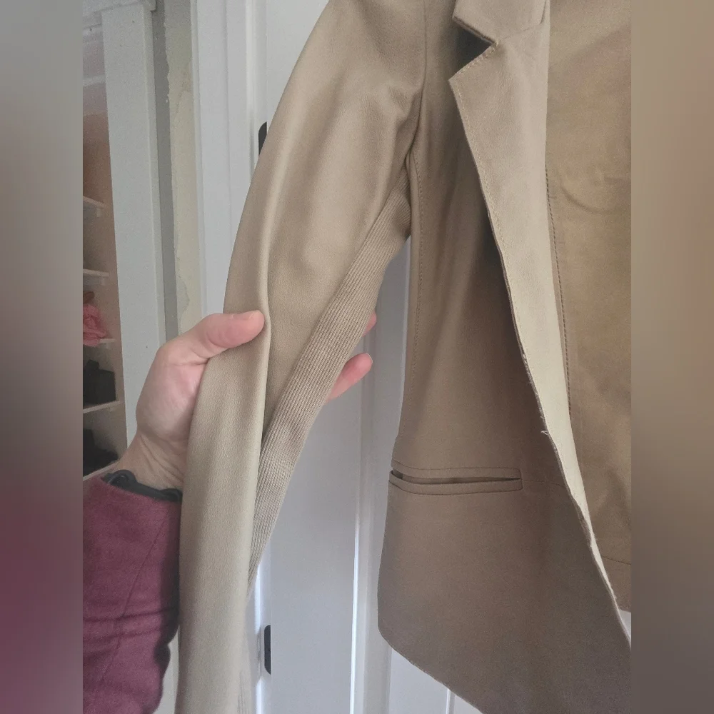 Mackage Leather Blazer Camel Tan Size XS - Picture 5 of 8
